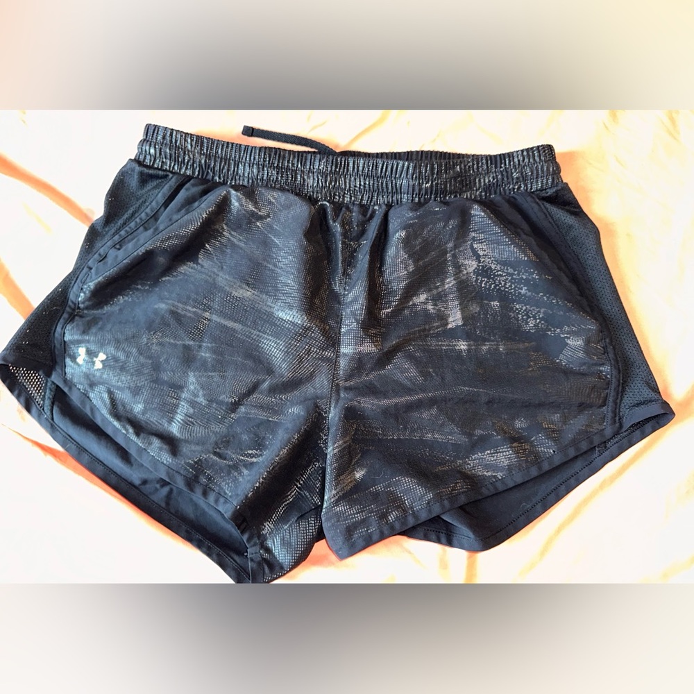 Black Metallic Under Armour Shorts